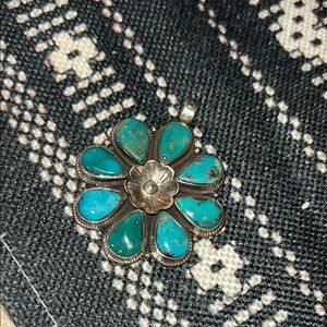 Turquoise Flower Pendant